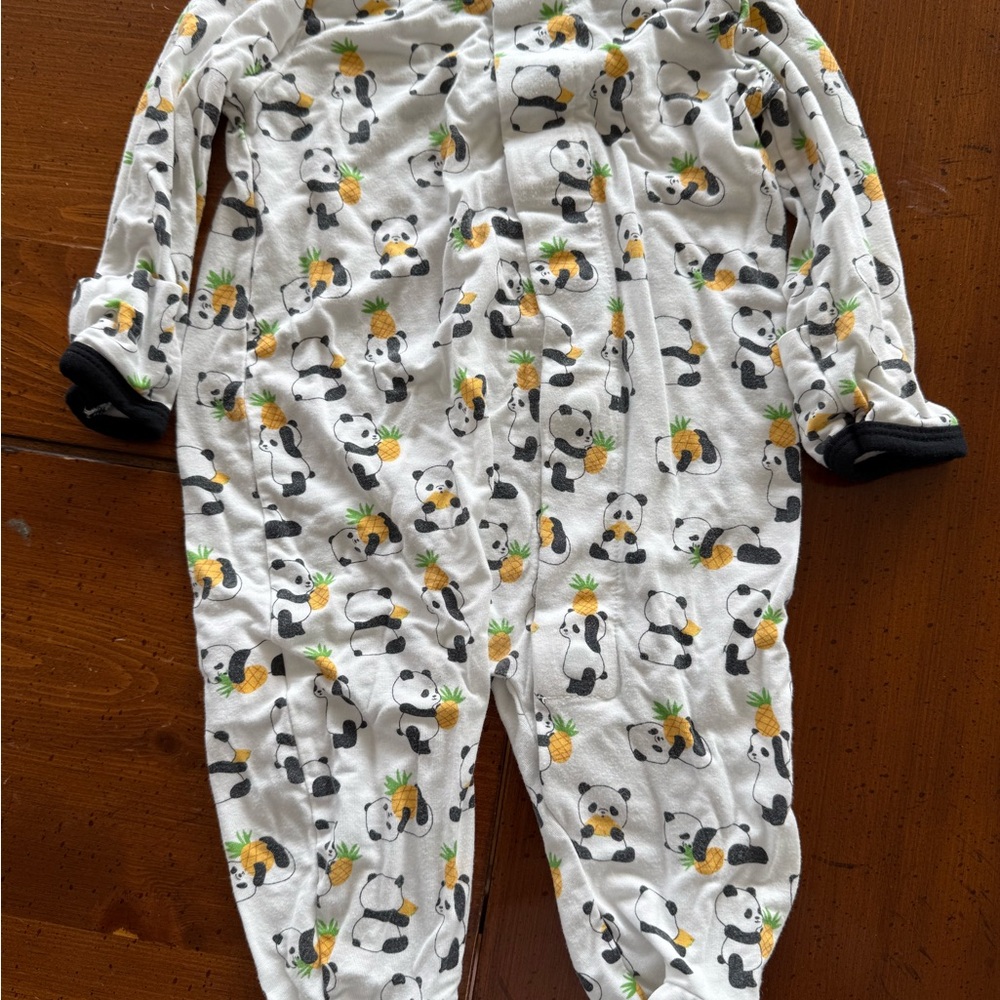 Magnetic Me White Panda & Pineapple Footed One-Piece